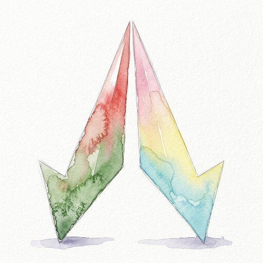 The mark painted in watercolour
